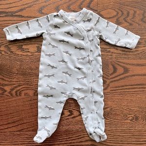 Nordstrom Baby unisex whale footed sleeper - 0-3 month size